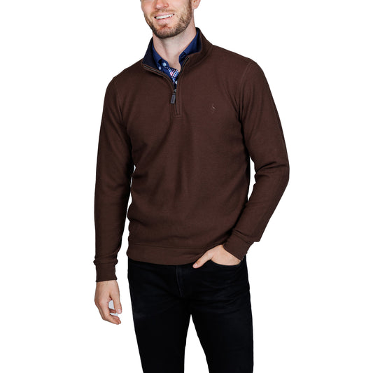 Men's Cozy Knit Quarter Zip Pullover